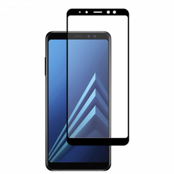 3x 3D üvegfólia kerettel az alábbi mobiltelefonokra Samsung Galaxy A8 2018 A530F - fekete - 2+1 ingyen