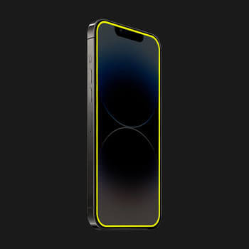 3x Picasee Keményített védőfólia a sötétben világító kerettel mobiltelefonokra Apple iPhone 15 Pro Max - Sárga