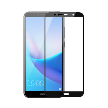 3D üvegfólia kerettel az alábbi mobiltelefonokra Huawei Y6 Prime 2018 - fekete