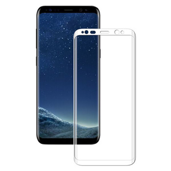 Picasee 3D üvegfólia kerettel az alábbi mobiltelefonokra Samsung Galaxy S8+ G955F - fehér