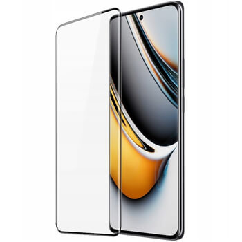 3D üvegfólia kerettel az alábbi mobiltelefonokra Realme 11 Pro+ - fekete