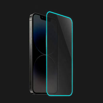 Picasee Keményített védőfólia a sötétben világító kerettel mobiltelefonokra Honor 9X - Kék