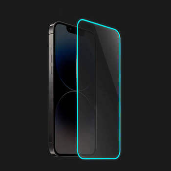 Keményített védőfólia a sötétben világító kerettel mobiltelefonokra Xiaomi Mi 10 - Kék