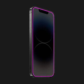 Picasee Keményített védőfólia a sötétben világító kerettel mobiltelefonokra Samsung Galaxy A15 A155F 4G - Rózsaszín