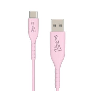 Picasee USB Kabel USB C - USB 2.0 - Rózsaszín