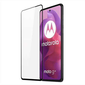 3D üvegfólia kerettel az alábbi mobiltelefonokra Motorola Moto G24 - fekete
