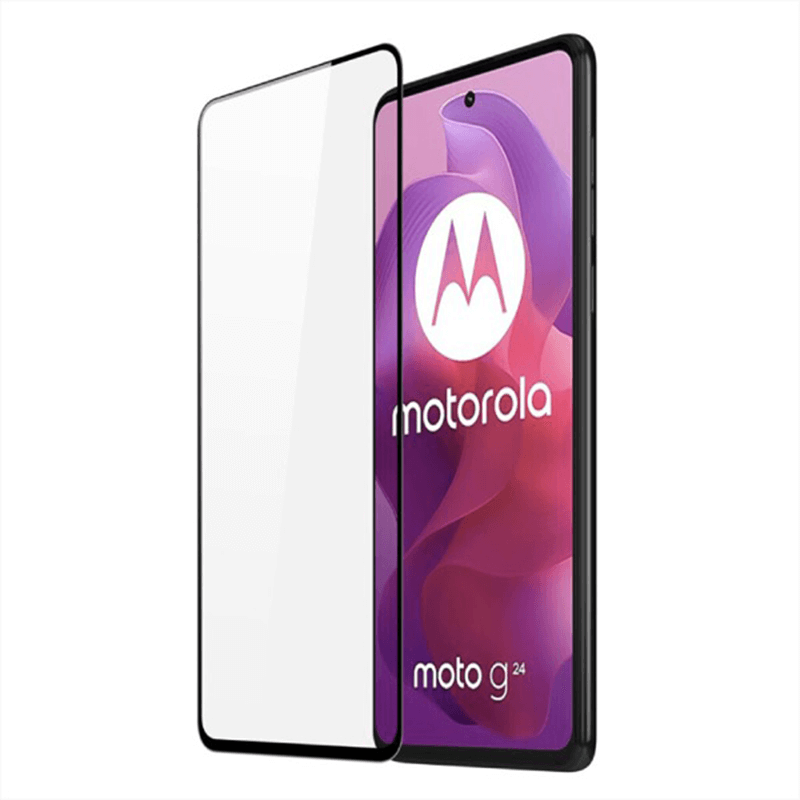 3x Picasee 3D üvegfólia kerettel az alábbi mobiltelefonokra Motorola Moto G24 - fekete - 2+1 ingyen